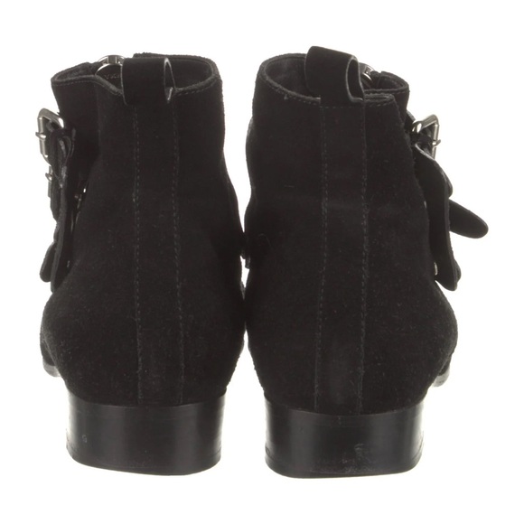 Tabitha Simmons Early Black Leather Suede Ankle Boots EU 38.5 Bootie Moto 8 8.5 - Picture 4 of 6